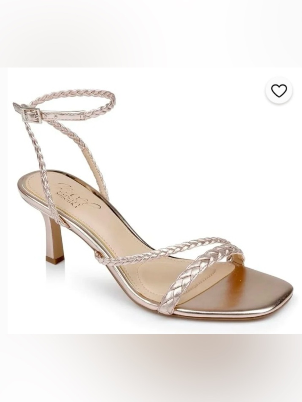 Badgley Mischka women’s Braided Strap Rose Gold Women's Sandal new size 10